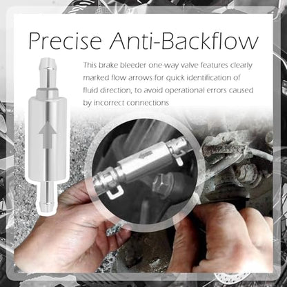 2 Pack Brake Bleeder Kit,Brake Fluid Bleeder Kit with Brakes Bleeders Hose One Way Check Valve & 100ml Syringe,Universal Hydraulic Brakes System Bleeding Tools for Car Motorcycle