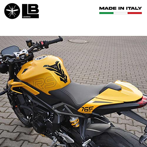 labelbike - 3D Sticker Motorcycle Fuel Tank Pad Protection and Decoration in Resin Compatible with Triumph Street Triple 765 RS 2023