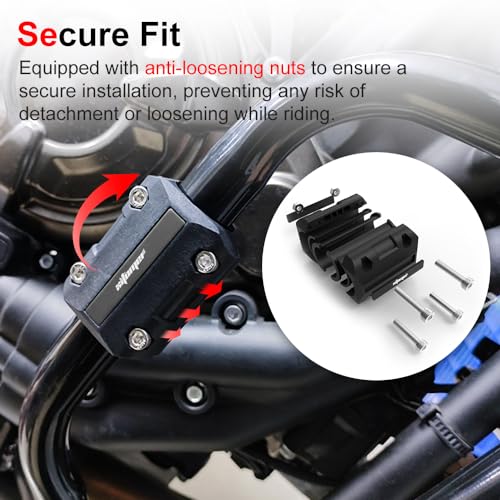 Xitomer 3 Pair 22mm/25mm/28mm Motorcycle Engine Guard Bumper Crash Bar Protectors, Motorcycle Crash Bar Protectors Frame Sliders (Black)