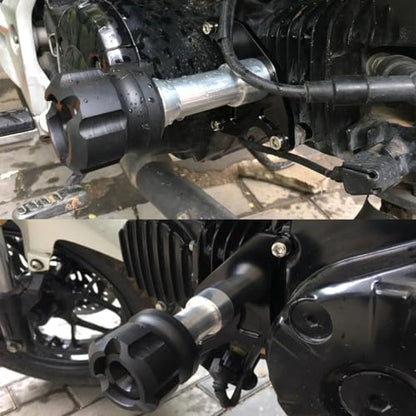 MZS Motorcycle Frame Sliders Compatible with GROM MSX125 2013-2020, Falling Crash Protector Engine Guards Accessories No Cut Kits Black