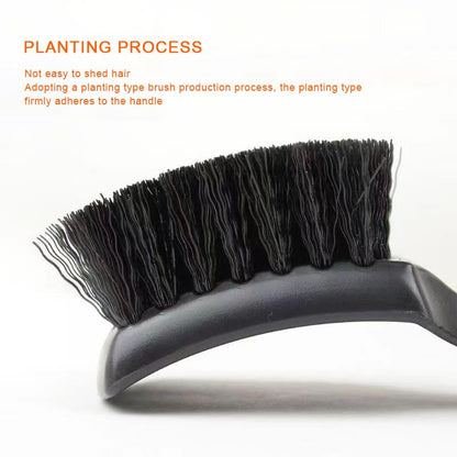 Wheel Brush Tire Brush Car Wash Brush Tire Brush Car Carpet Cleaner Used for Cleaning Car Tires, Wheels and Carpets, with a Short Handle that is Simple and Durable - color: Black