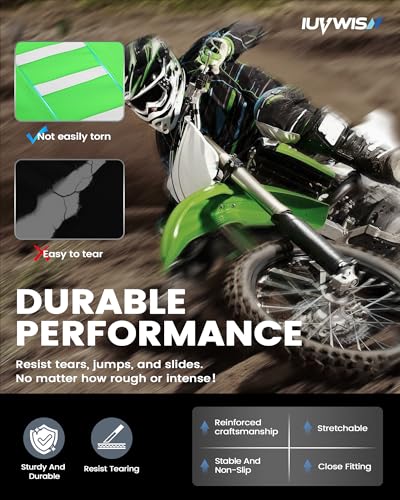 Dirt Bike Universal Seat Cover Non-Slip Gripper Soft Motorcycle Seat Covers for CRF YZF YZ EXC SX KLX KX TTR Most Motorcross Green - color: green