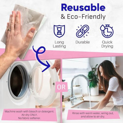 Cloth Premium Microfiber Cleaning Cloths (2-Pack) - Streak-Free Highly Absorbent Towels for Cars, Kitchen, Glass, and Automotive Surfaces Soft Lint-Free Reusable Multipurpose Cleaning Rags