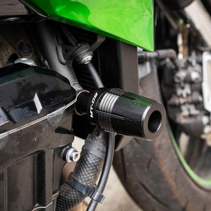 CNC Motorcycle Frame Sliders Crash Protector Pad Falling Protection Compatible With MT09 2025 2024 MT-09 2023 MT09 SP 2021 TRACER 9 GT FZ09 (Black) - color: Black