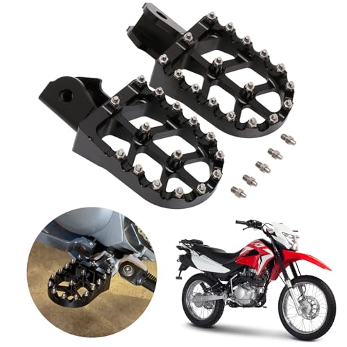 AnXin Dirt Bike Foot Pegs Motorcycle Footpegs Foot Pedals Rests CNC for CRF250F 19-24 XR150L 15-24 CRF150F CRF230F 03-19 Hawk 250 Dirt Pit Bike Black - color: Black, size: CRF150F/230F/250F/XR150L