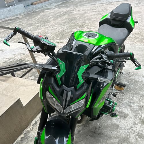 Compatible with 2025 Ninja 500 ninja500 SE 2024 Z500 Z 500 SE Aluminum Motorcycle Handguards Brake Clutch Lever Guards Protector Accessories (Black) - color: Black