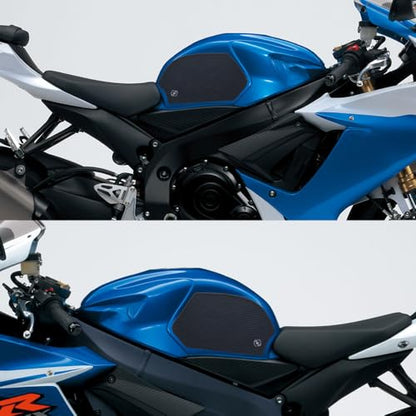 New 2026 for GSXR600 GSXR750 GSX-R GSXR 600 750 2011-2024 2025 Motorcycle Side Fuel Tank pad Tank Pads Protector Stickers Decal Gas Knee Grip Traction Pad Tankpad (One Set) Black