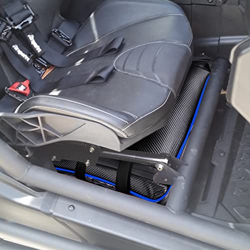 X3 Under Seat Storage Bag for Can-Am Maverick X3 2017-2025 | Large Capacity Tool Pouch Storage Bag Easy to Carry(BLUE PIPING) - color: BLUE PIPING