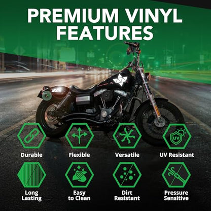 BRIGHT KNIGHT DECALS Reflective Stickers, 17pc Triangle Kit, Reflective Tape Outdoor Waterproof Motorcycle Helmet Stickers for Bikes, Scooters, and Hard Hats, Night Safety High Visibility - color: Black
