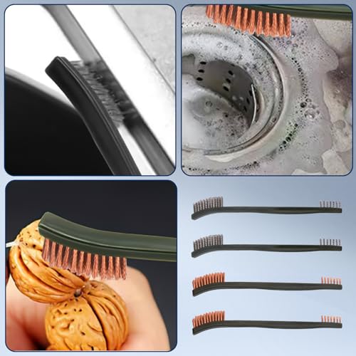8 Pack Carburetor Cleaning Brushes Kit, Torch Nozzle Tip Cleaner Set, Double-Ended Polishing Brush and Pick Tool Kits for Motorcycle ATV Welder Carb Chainsaw Orifices - style: 4 Polishing Brush & 4 Nylon Pick