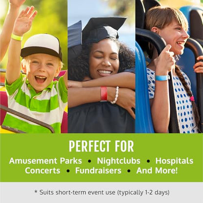 1,000 WristCo Tyvek Deep Metallic Gold Wristbands for Events – Tamper-Proof Design Prevents Reuse – Premium-Grade Bracelets for Hospital & Medical ID, Party, Concert Entry, VIP Identification - color: Deep Metallic Gold