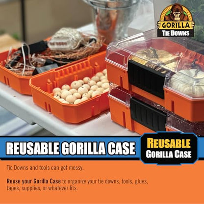Gorilla Ratchet Tie Down Straps (2Pack) 1in x 10ft 1200lb Break Strength, Self-Locking Retractable, Heavy-Duty Orange Webbing, Gorilla-Grip Handles, Cap Locks, E-Coated Ratchets, Vinyl Hooks for Cargo - style: 1in x 10ft - 1,200lb Break (Pack of 2)
