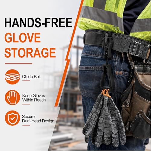NANHONG Glove Clips, Glove Holder, Glove Clips for Work, Glove Holder Clip, Work Gloves, for Duty Belt, for Construction