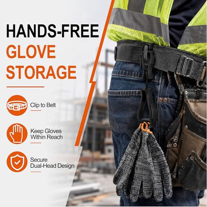 NANHONG Glove Clips, Glove Holder, Glove Clips for Work, Glove Holder Clip, Work Gloves, for Duty Belt, for Construction
