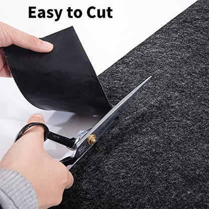 HOMBYS Extra Large Garage Floor Mats for Under Car, Dark Grey Garage Flooring Rug, Motorcycle Oil Spill Mat, Absorbent Oil Garage Parking Mat 7’4”x17', Non Slip and Waterproof Backing - size: 17' x 7'4"