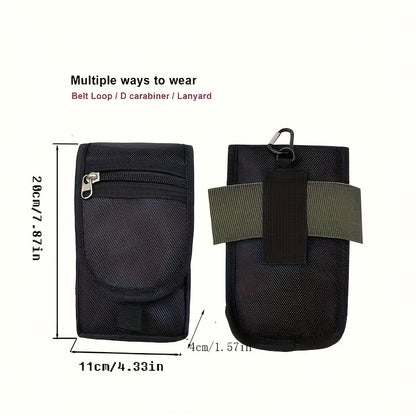 4.3in Small Tool Pouch with Belt Clip,Tool Belt Pouches Electrician Mini Organizer Pocket Attachment Men's Multi-Purpose Tools Kit Straps for Hiking, Camping, and Outdoor Activities, Camping Gear