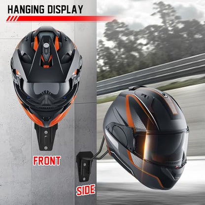 TVKB Motorcycle Helmet Holder Wall Mount Multifunctional Metal Hanger Rack Motorcycle Accessories for Hats Mask Garage 4pack
