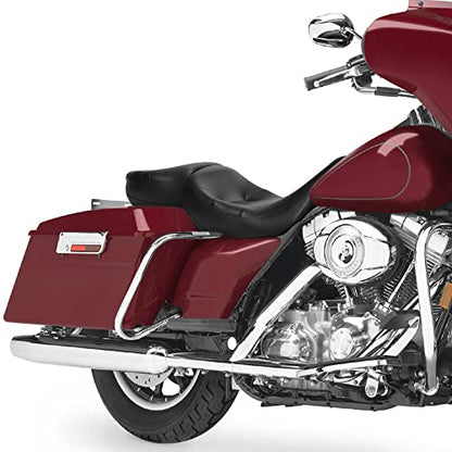 XFMT Motorcycle Driver Passenger Seat For Harley Touring Road King Road Glide Electra Glide 1997-2007 - color: Black For Harley Touring '97-'07