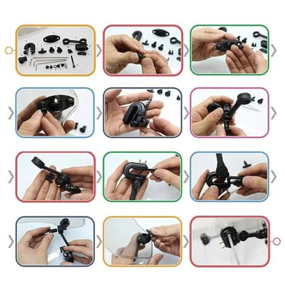 Deflector Windscreen Motorcycle Universal Adjustable Clip On Windshield Extension Deflector Windscreen Extender Spoiler for All Motorbike