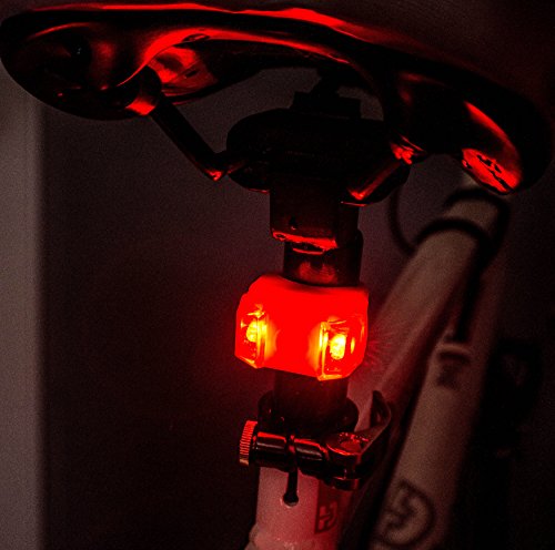 Bright Eyes Silicone Bike Tail Light Rear Safety LED Lights (Red) - color: Red Two-Pack
