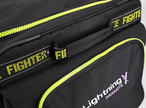 Lightning X Premium Rolling Firefighter Turnout Bunker Gear Bag w/Wheels, Retractable Handle, Fully Molded 3 Colors - color: Black
