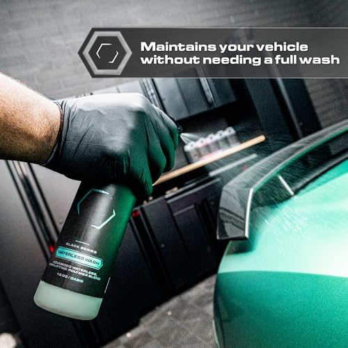 Blackline Waterless Wash – No-Rinse High Gloss Shine for Luxury Vehicles – Safe for Paint, Glass, Chrome, Wraps – Scratch-Free Finish with Hydrophobic Protection – Pina Colada Scent – 16 oz