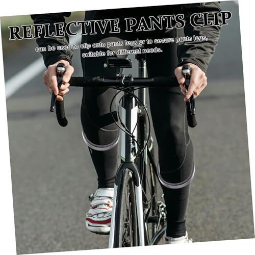 2pcs Cycling Pants Clips Reflective Running Leg Clip for Ankle Safety Bike Riding Accessories