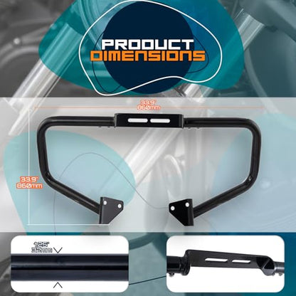 Crash Bar Engine Guard Highway Bar Compatible with Harley Davidson Dyna Fat Bob Low Rider Street Bob Wide Glide Switchback Super Glide Custom 2006-2017 (GlossBlack)