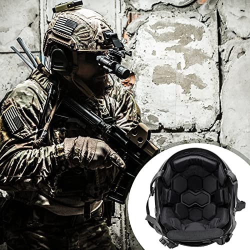 Tactical Helmet Pads - Universal Replacement Internal Memory Foam Pad Inserts for ACH, MICH, EXF Helmets - color: 4th-Balck