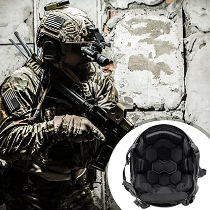 Tactical Helmet Pads - Universal Replacement Internal Memory Foam Pad Inserts for ACH, MICH, EXF Helmets - color: 4th-Balck