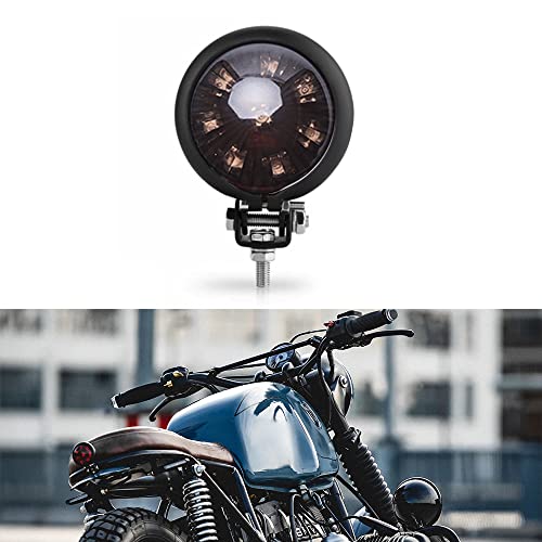 Motorcycle Tail Light LED Bates Style Bullet Brake Stop Rear Lamp for Bobber Chopper Cafe Racer Bonneville XS650 - Smoke Black - color: Smoke Black