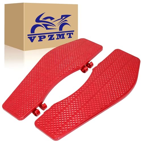 Red Big Rider's Floorboard, Front Footboards Foot Padels Footrest for Harley Touring Road King/Road Glide/Street Glide/Electra Glide/Ultra 1986-2025, Softail 1986-2017 - color: Driver Floor Board-Red