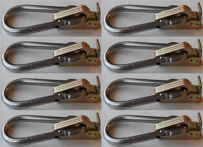 CONDOR One Set of 8 Motorcycle E-Track Clip with Spring for Trailer Stand/Wheel Chock