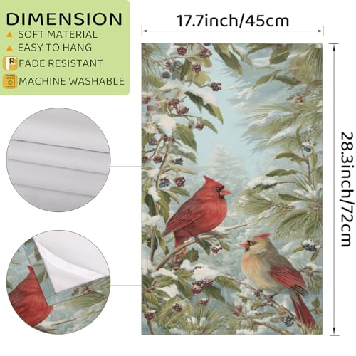 Winter Red Birds Kitchen Towels Set of 2 Snow Tree Dish Towels Bar Absorbent Cleaning Tea Towel for Home Dining Restaurants - color: Winter Red Birds Snow Tree