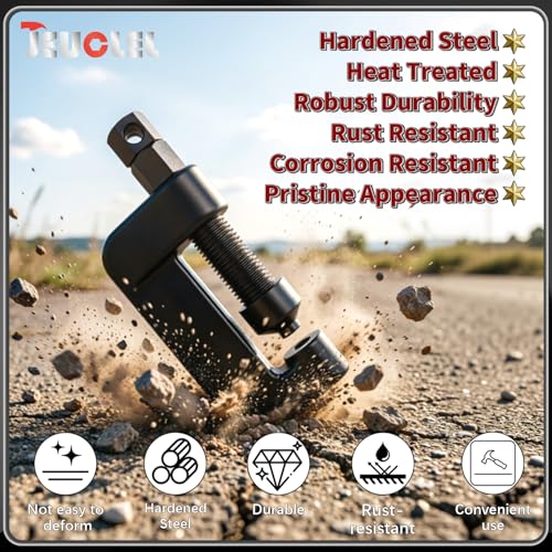 13PCS Chain Breaker Tool Kit with Rivet and Roller Chain Link Removal Tool, Chain Breaker Rivet Cutter Heavy Duty Chain Splitter for Motorcycle, Bike, ATV Chain Maintenance Set