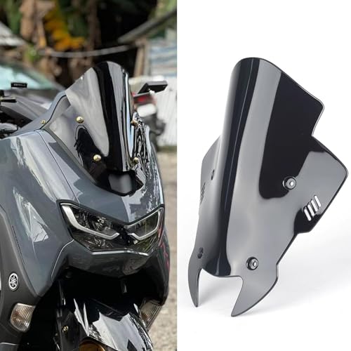 Motorcycle Front Windshield Deflectors for YAMAHA NMAX 155 N-MAX 155 2020-2024 Upgraded Competitive New Version Guide Plate Spoiler Accessories for Yamaha (Black) - color: Black