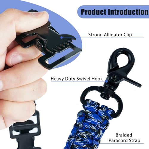 KUNN Double End Tactical Glove Clips Work Glove Holders Hardhat Holder for Heavy Duty Belt,Outdoor Backpack - color: Blue