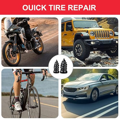 Tire Repair Rubber Nails Kit, 2026 Upgrade Screw in Tire Repair Plugs Fast Self Service Tire Repair Tools, Tire Repair Rubber Nail for Car Truck, Tractor Tire, Motorcycle (20 Pcs) - color: 20 Pcs
