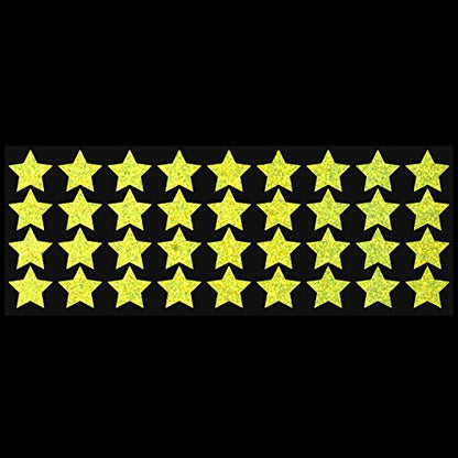 LiteMark Reflective Lemon Yellow 1 Inch Stars Sticker Decals for Helmets, Bicycles, Strollers, Wheelchairs and More - Pack of 36 - color: Lemon Yellow