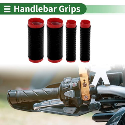 1.57" /40 mm 1.57 "/40 mm Motorcycle Hand Grips Cover Kit Non Slip Silicone Handlebar Grips Black 1 Set Spiral Cross Pattern - color: Black