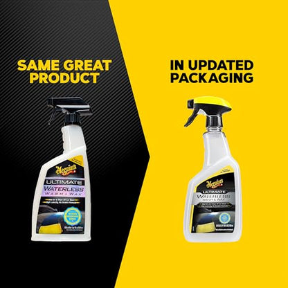 Meguiar's Ultimate Waterless Wash & Wax, Scratch-Free Waterless Wash Spray That Makes Car Detailing Quick and Easy, 2-in-1 Wash and Wax, 26 Oz - size: 26 Fl Oz (Pack of 1)