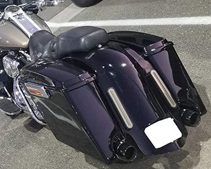 iJDMTOY Dual Rear Fender/Bagger Vertical Mount LED Rod Light Kit, Compatible with Harley Davidson Motorcycles, Full LED 3-in-1 Stop/Brake, Turn Signal, Parking Light