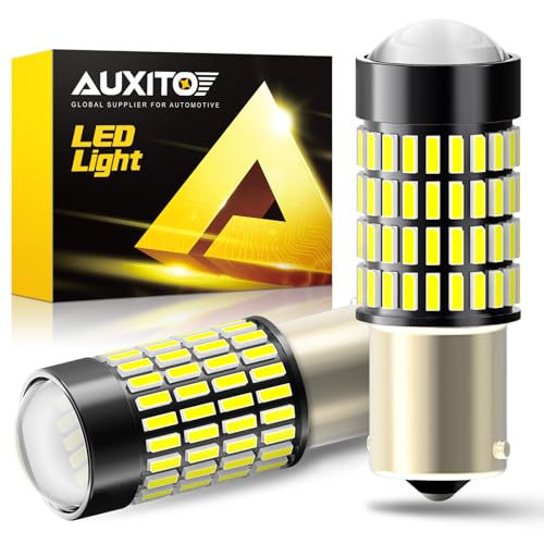 AUXITO 1156 LED Bulb for Reverse Lights, Super Bright White 1141 1073 7506 LED Bulbs with Projector for Reverse Lights Tail Brake Signal Back Up Parking Marker DRL License Plate Lights, 6000K White - color: Xenon White, size: 1156/7506