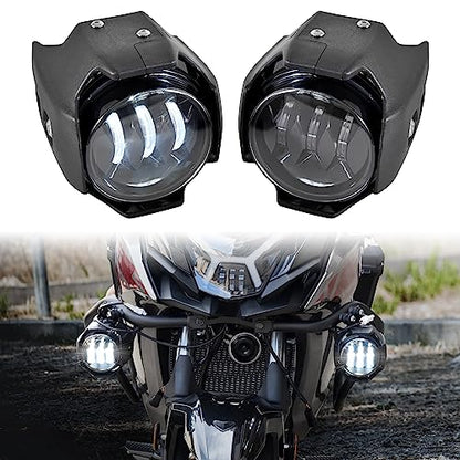 LED Auxiliary Lights Set for Versys-X300, Adjustable Front LED Driving Light Fog Light with Bracket for Kawasaki Versys-X300 2017-2023 Versys-X300 ABS 2017-2026, Replace #99994-0996