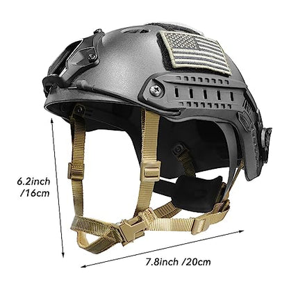 Tactical Helmet Chin Strap Adjustable Dial 4 Points Suspension System with Bolts and Screws for Tactical Fast MICH Bump Helmet Accessory - color: Style 2- Khaki
