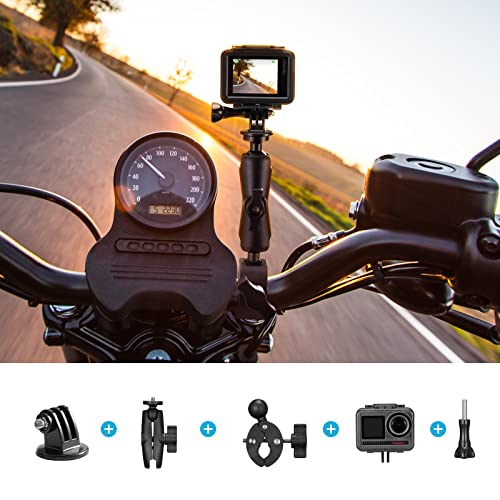 AKASO Action Camera Motorcycle Kit Compatible EK7000/EK7000 Pro/Brave 4/Brave 4 pro/Brave 7 LE/Brave 7/Brave 8/V50X/V50 Pro/V50 Elite/GoPro Hero 12 11 10 9 8/DJI/Apexcam Action Camera - style: Motorcycle Kit