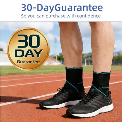2-Pack Ankle Brace Wrap for Women Men Breathable Moisture-Wicking Fabric, Open Heel Design, One Size Fits All,Sprained Ankle Recovery, Plantar Fasciitis Relief,Sports & Daily Use