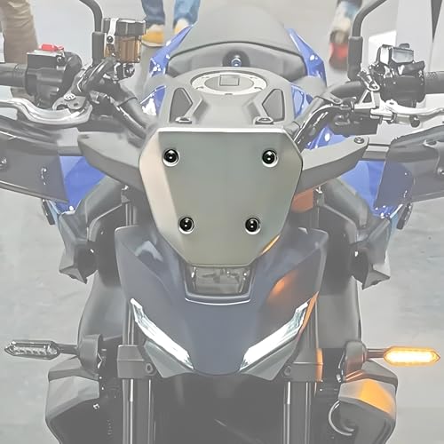Compatible with Yamaha MT-09 MT 09 MT09 SP 2024 2025 Windshield Bracket Kit Wind Deflector Sun Visor(Silver) - color: Silver