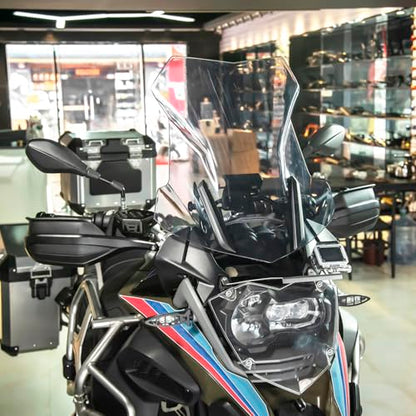 Motorcycle Tall Windscreen Windshield Screen Shield Wind Deflector Compatible with B.M.W R1200GS LC R 1200GS ADV 2014-2018 R1250GS R 1250GS Adventure 2018-2023 (Clear) - color: Clear