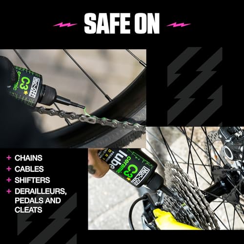 Muc-Off C3 Ceramic Dry Chain Lube, 120 Milliliters - Premium Bike Chain Lubricant with UV Tracer Dye - Formulated for Dry and Dusty Weather Conditions - size: 120ml